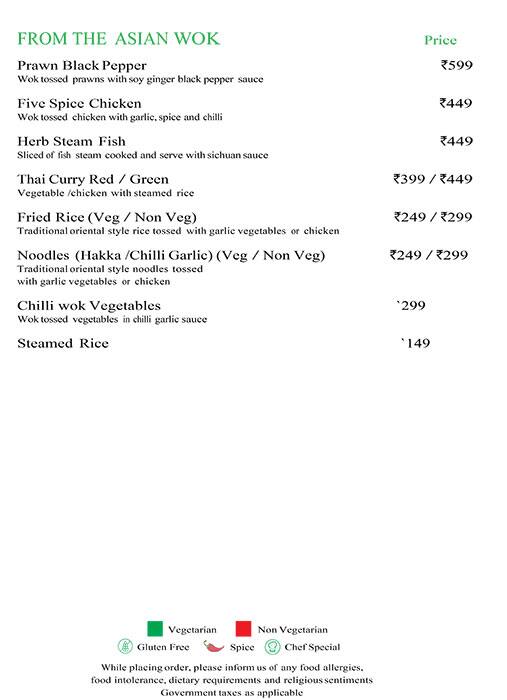 Menu at Garden Cress Ramada Dehradun, Dehradun