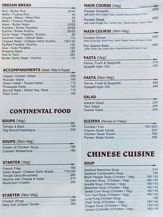 Trsna menu