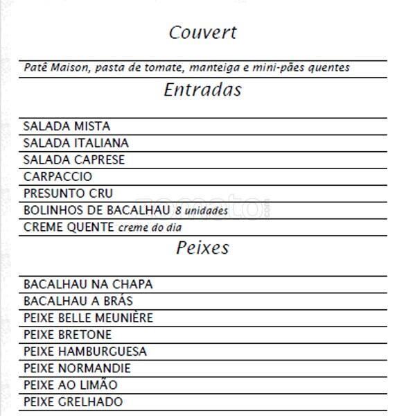 Restaurante Orquestra de Panelas cardápio