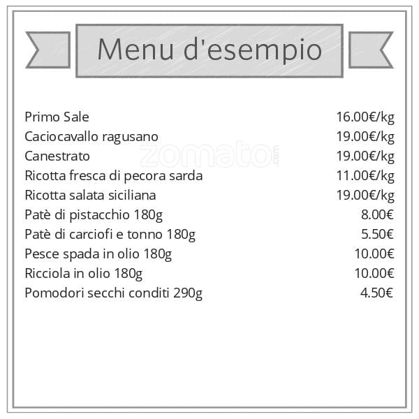 Menu di F.lli Nicosia Panificio Pasticceria 