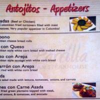 La Parrilla Colombian Steakhouse Menu