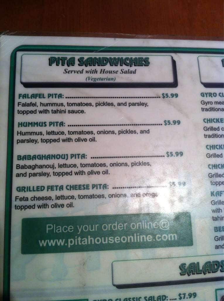 Menu At Pita House Pub Bar Scottsdale E 1st Ave   3d53a477ac672f4312aeee62c5112e03 