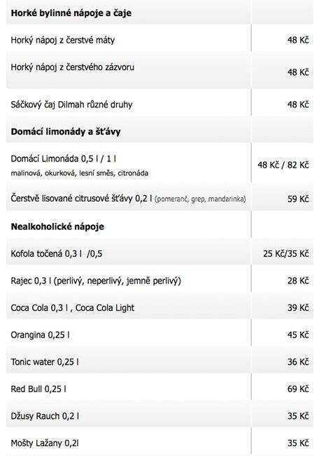 Café & bistro Na Fialce меню