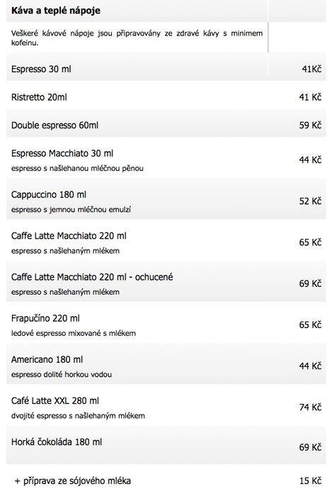 Café & bistro Na Fialce меню