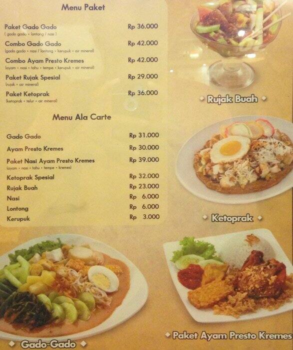  Gado Gado Java  Menu Menu untuk Gado Gado Java  Sudirman 