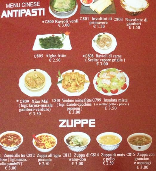 Menu di Ristorante Cinese 