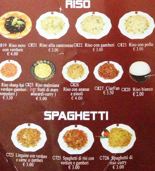 Menu di Ristorante Cinese 