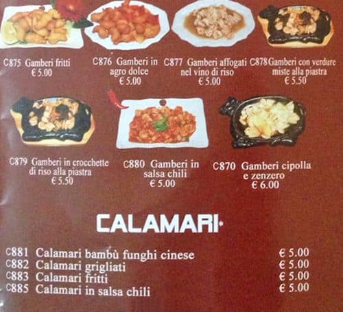 Menu di Ristorante Cinese 