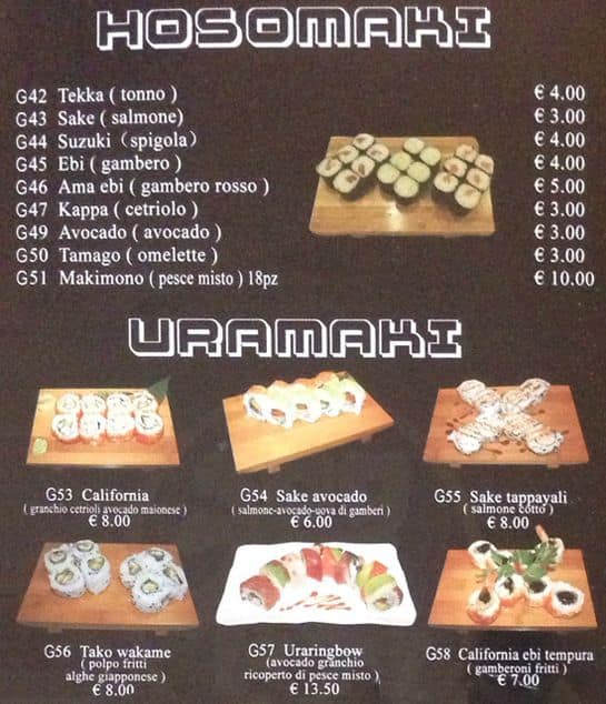 Menu di Ristorante Cinese 