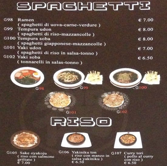 Menu di Ristorante Cinese 