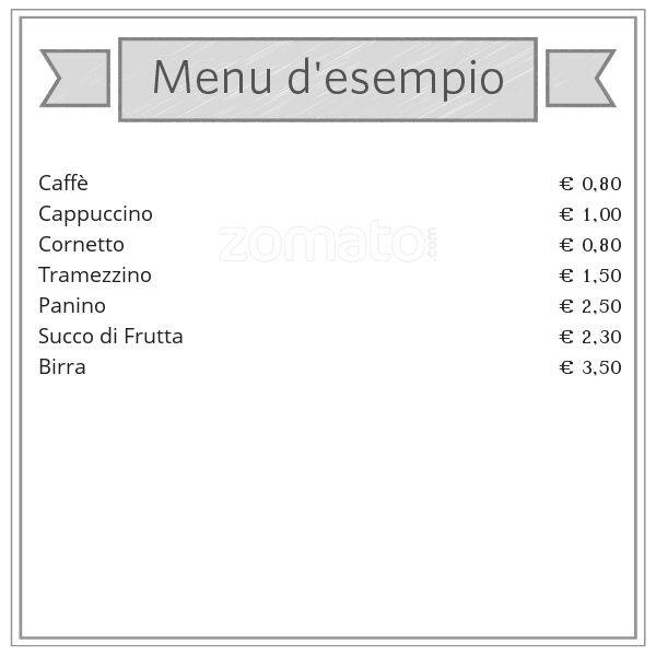 Bar Pizzeria Aniene Speisekarte