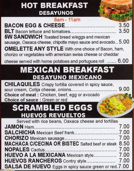 Menu At Parada 47 Restaurant New York City