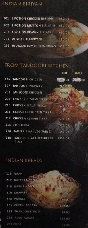 Biryani House menu