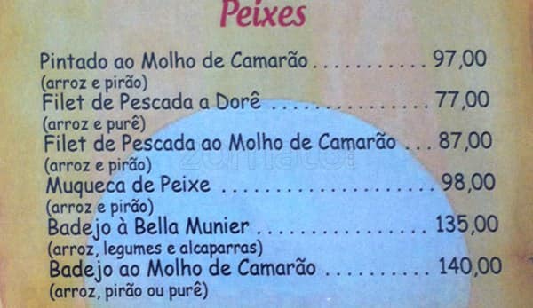 Zeca Ora Bar cardápio