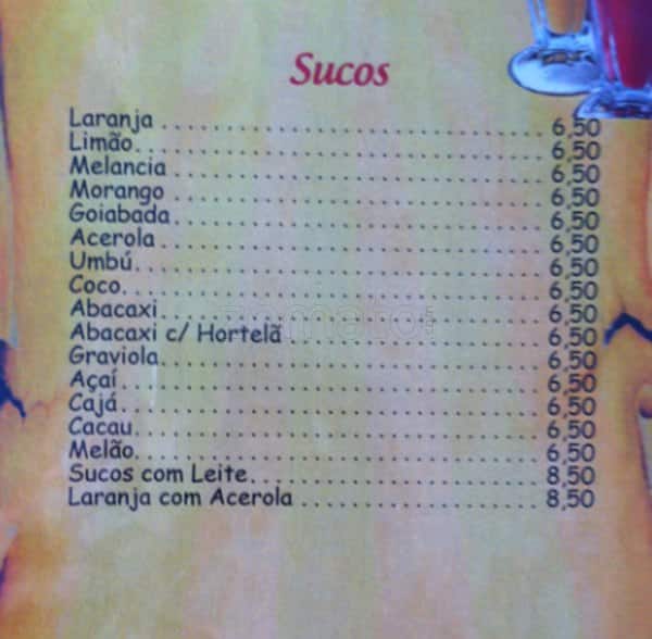 Zeca Ora Bar cardápio