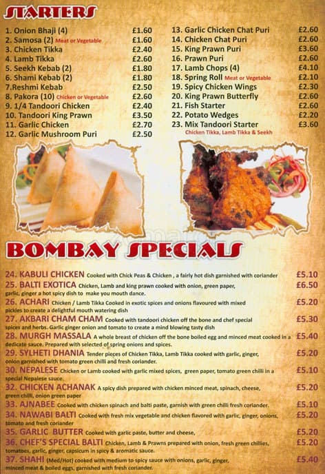 Bombay Spice Menu Menu De Bombay Spice Droylsden Manchester Zomato Uk