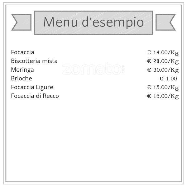 Menu di Panificio Drago Milano 