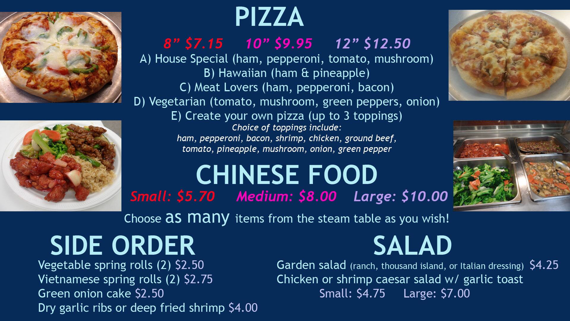 Christine's Kitchen menu