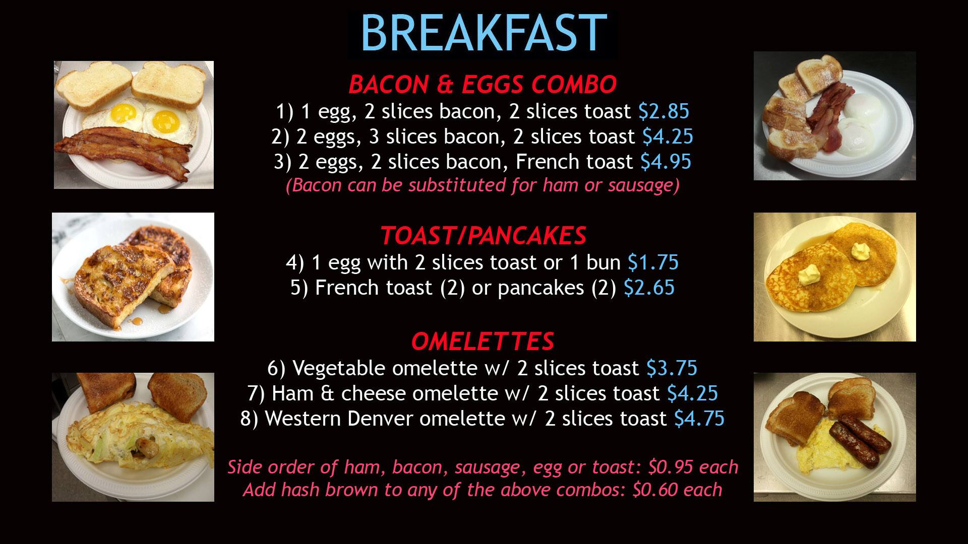 Christine's Kitchen menu