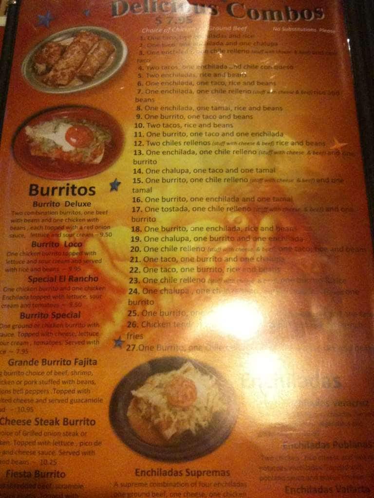 Carta de El Rancho Grande - Centerville