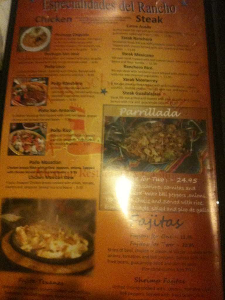 Carta de El Rancho Grande - Centerville