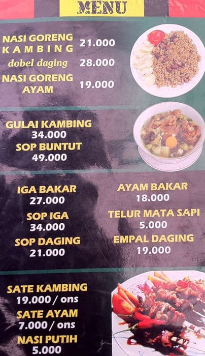 Nasi Goreng Kambing Kebon Sirih Menu - Zomato Indonesia