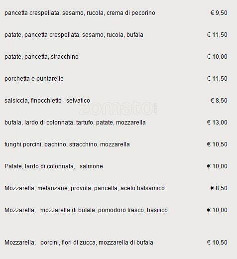 Menu di Luppolo e Farina Roma 