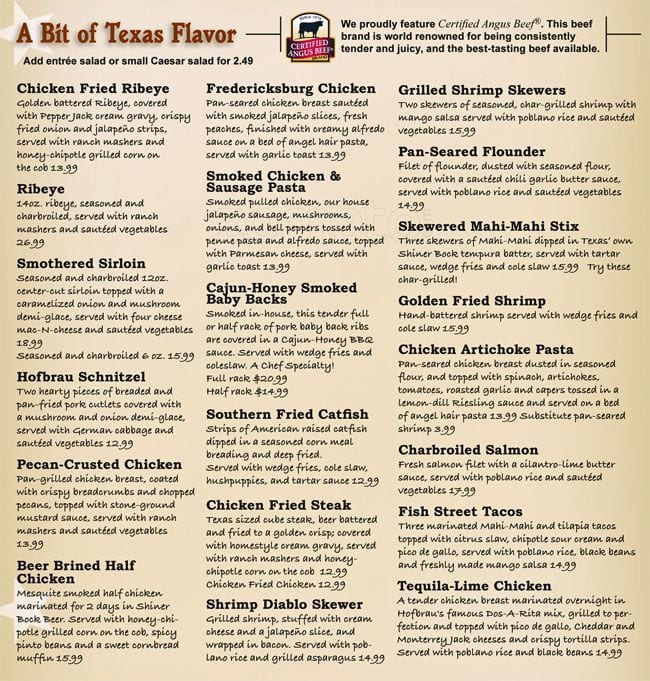 Menu at Quarry Hofbrau & Beer Garden pub & bar, San Antonio, Jones ...