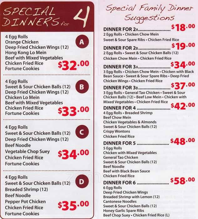 Sun Win menu