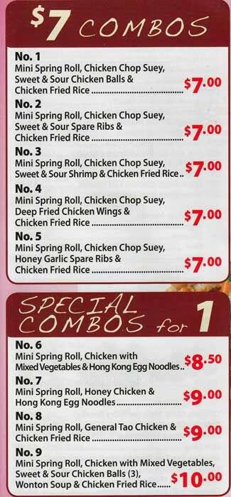 Sun Win menu