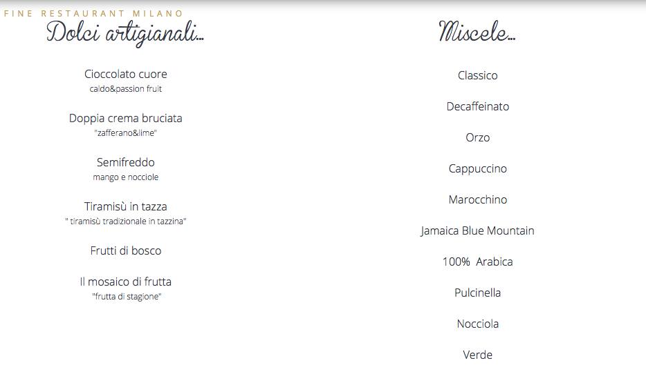 Menu di L'Essenziale 
