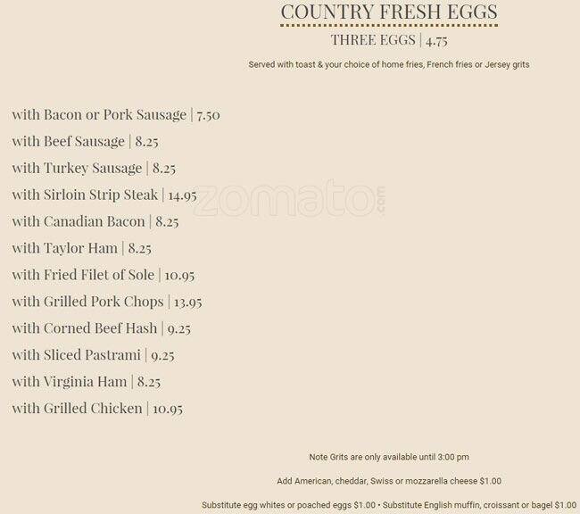 Menu at Brownstone Diner & Pancake Factory restaurant, Jersey City, 426