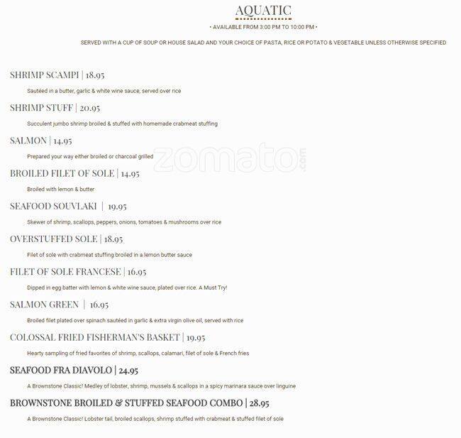 Menu at Brownstone Diner & Pancake Factory restaurant, Jersey City, 426