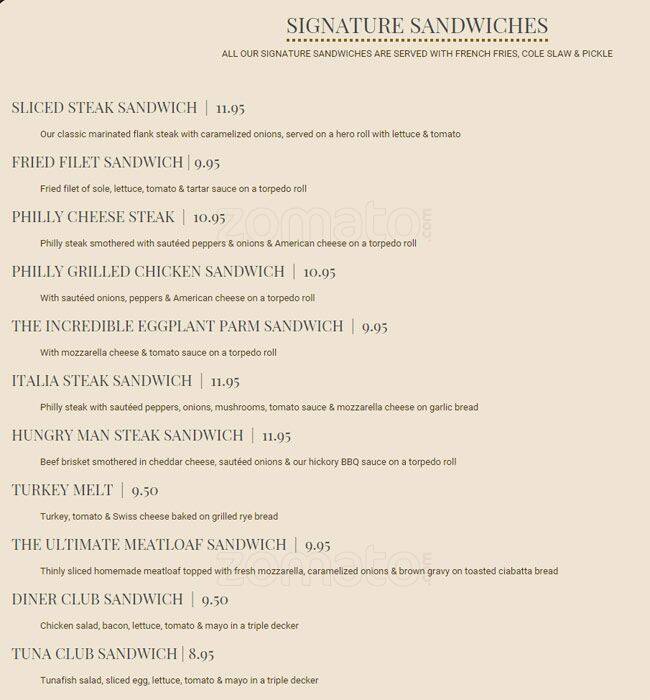 Menu at Brownstone Diner & Pancake Factory restaurant, Jersey City, 426