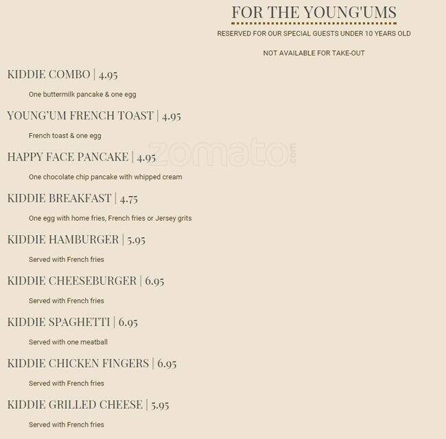 Menu at Brownstone Diner & Pancake Factory restaurant, Jersey City, 426