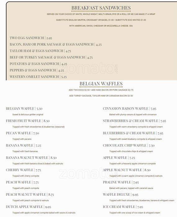 Menu at Brownstone Diner & Pancake Factory restaurant, Jersey City, 426