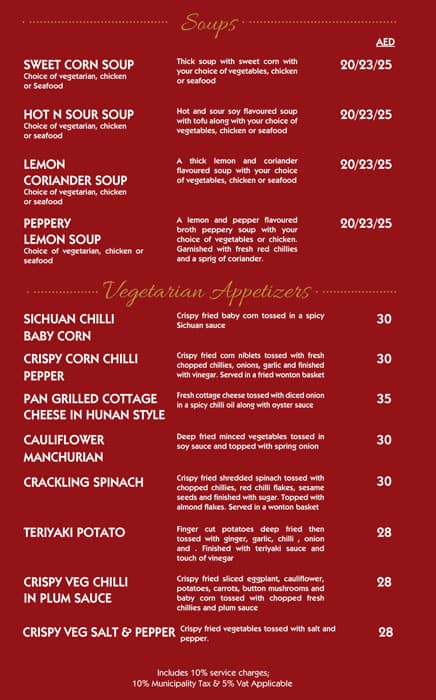 Royal Shanghai Kitchen Royal Ascot Hotel Menu Zomato