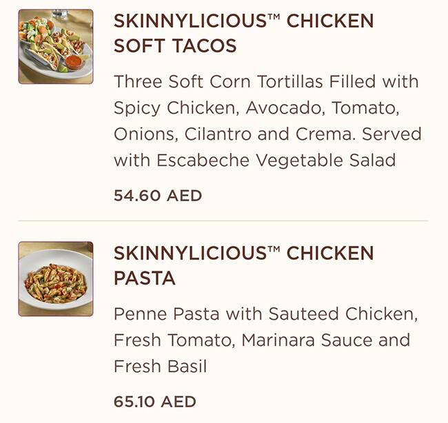 Menu at The Cheesecake Factory restaurant, Abu Dhabi, Yas Mall