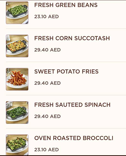 Menu at The Cheesecake Factory restaurant, Abu Dhabi, Yas Mall