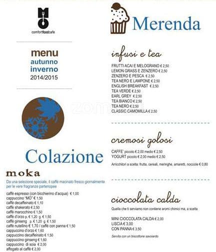 Menu di Mo Comfort Café 