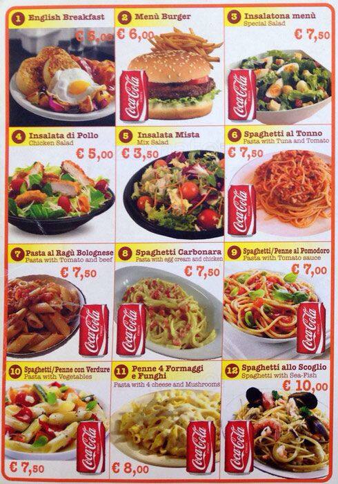 Menu di Halal food italiano 