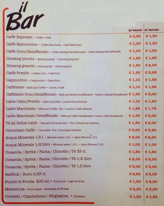 Menu di Halal food italiano 
