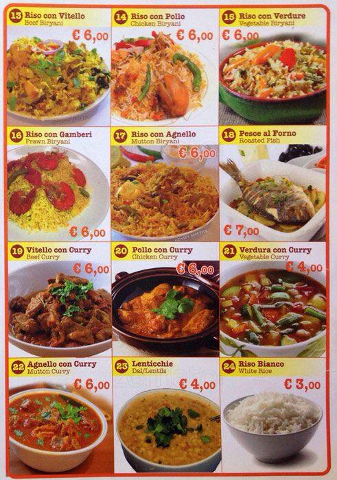 Menu di Halal food italiano 