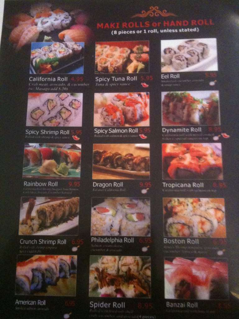 Menu at Bento Cafe, Hainesville
