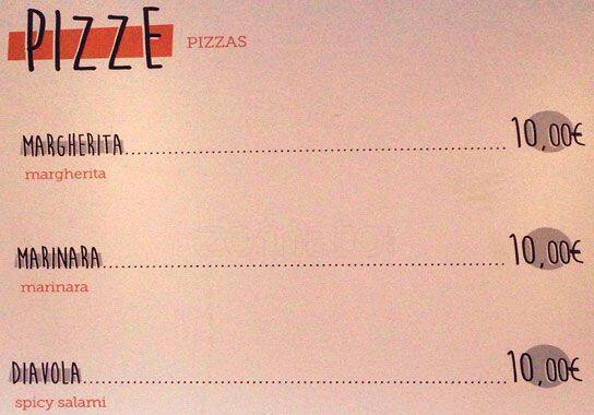 Menu di Ecco Pizza&pasta 