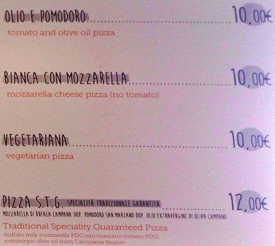 Menu di Ecco Pizza&pasta 
