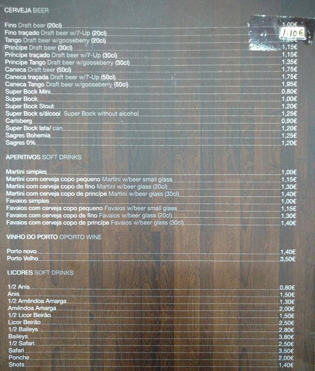 Carta de New Wave Pastelaria Boutique de Pão