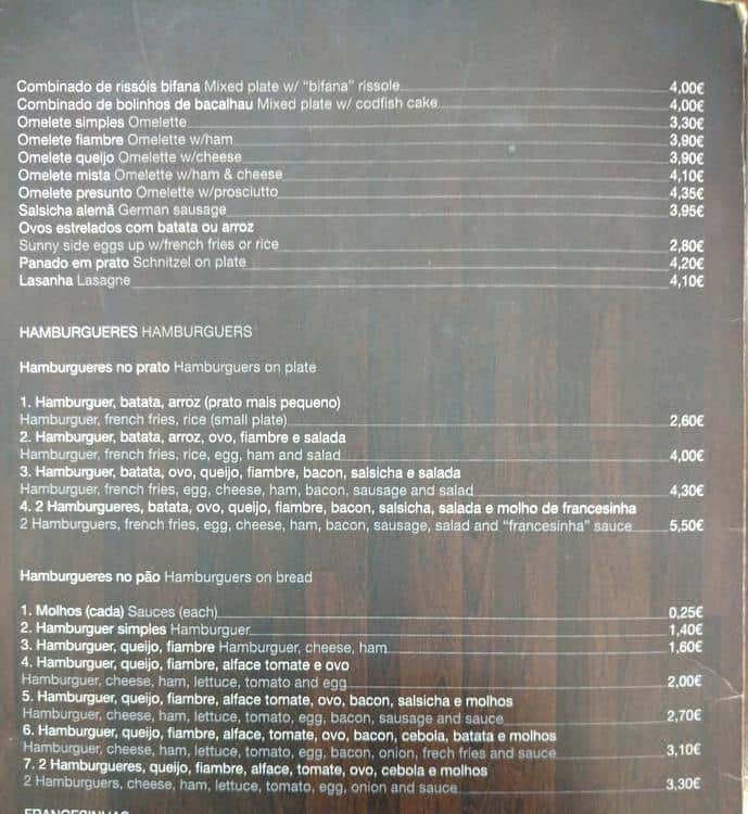 Carta de New Wave Pastelaria Boutique de Pão