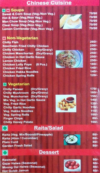 Bamboo Hut (Vasundhara) menu