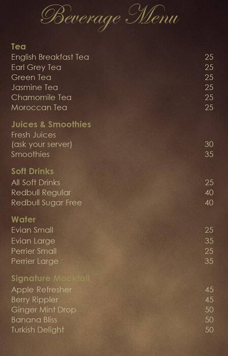 Ya Hala menu